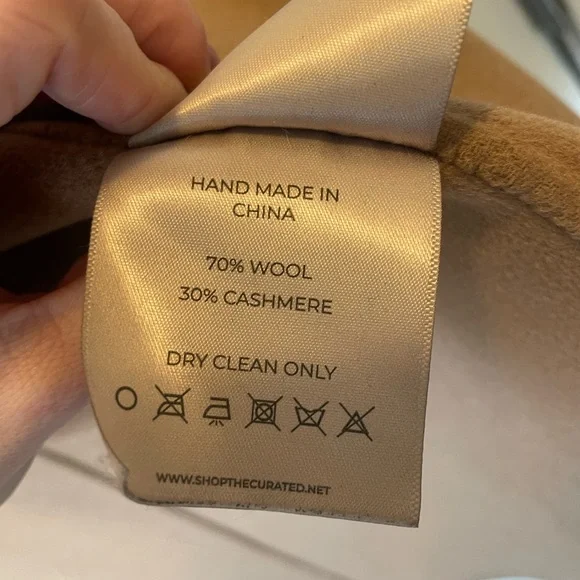 Women's Camel Wool/Cashmere Long Coat - Picture 7 of 8